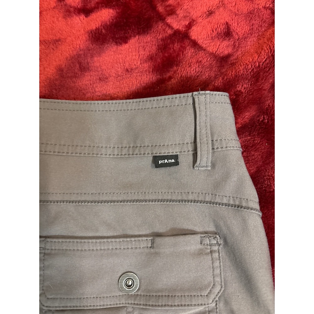 Prana Halle Hiking Pants Gray Size 8 Regular Zion Straight Leg Roll Up Snaps - Picture 7 of 8